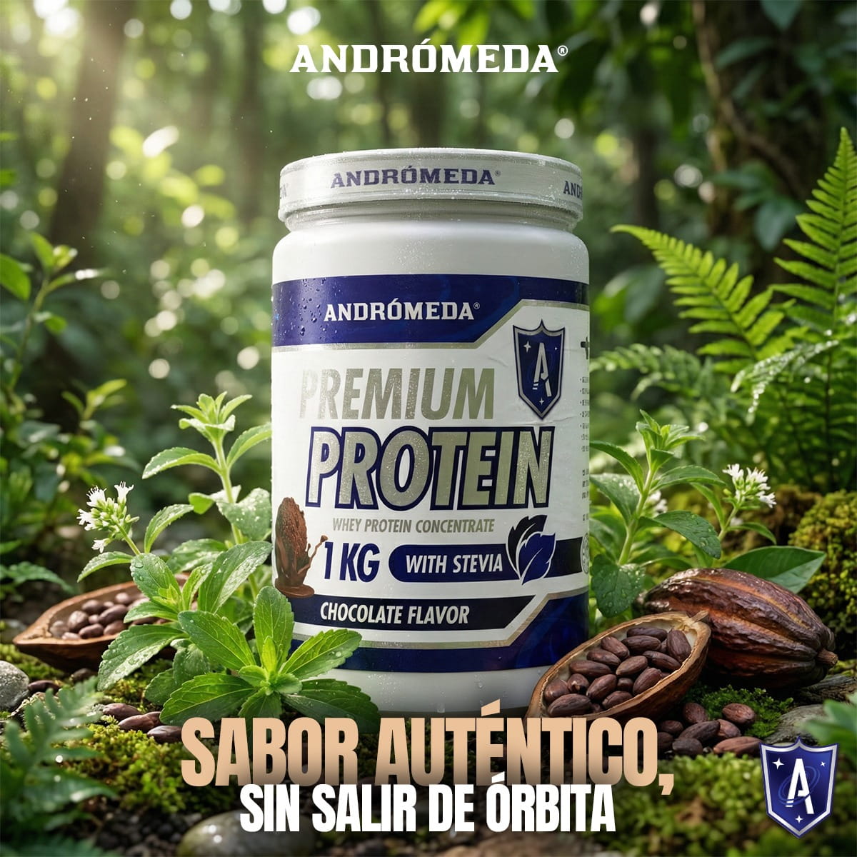 PROTEÍNA PREMIUM CHOCOLATE (STEVIA) 1 KG - Imagen 3