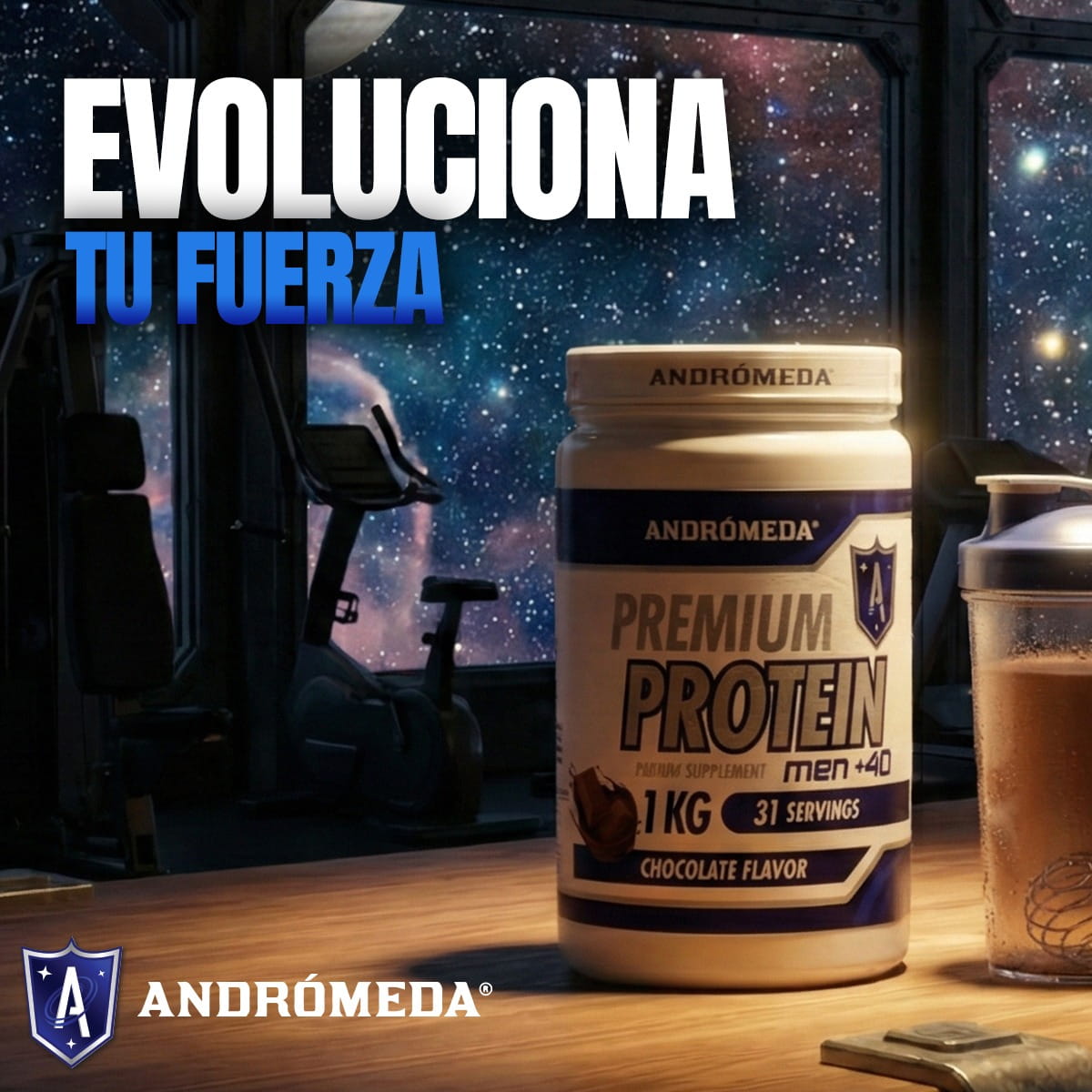 PROTEÍNA PREMIUM CHOCOLATE (STEVIA) 1 KG - Imagen 2